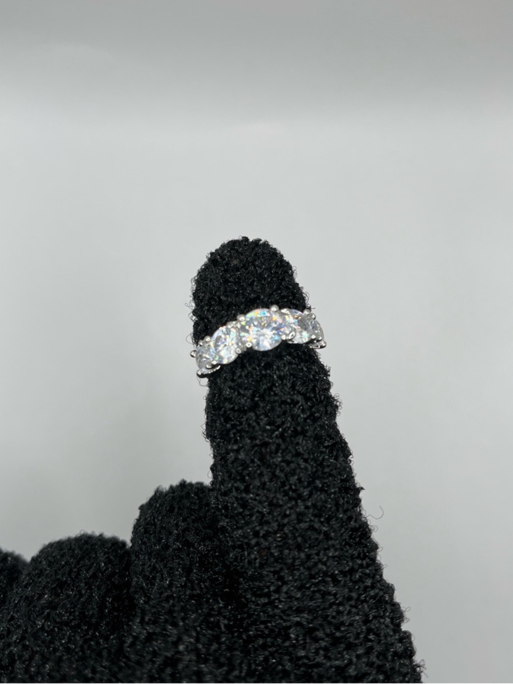 S925 1ct Moissanite engagement ring round cut